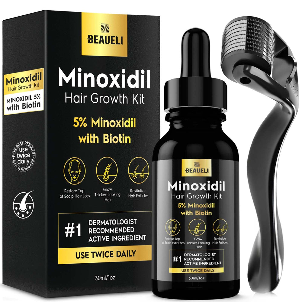 Beaueli Minoxidil Beard Growth Kit packaging for at-home use.
