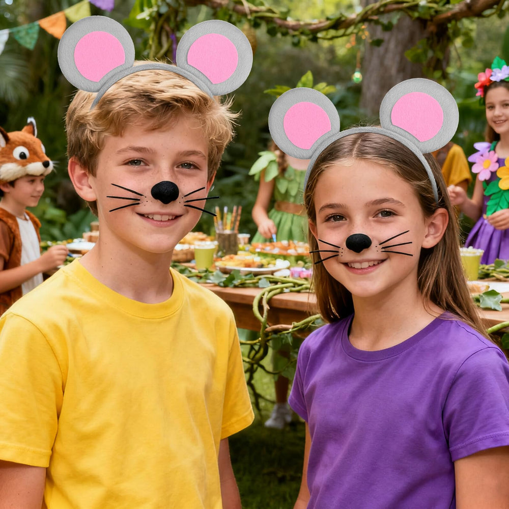 Beaupretty animal headwear gray mouse, versatile photo prop and costume accent.