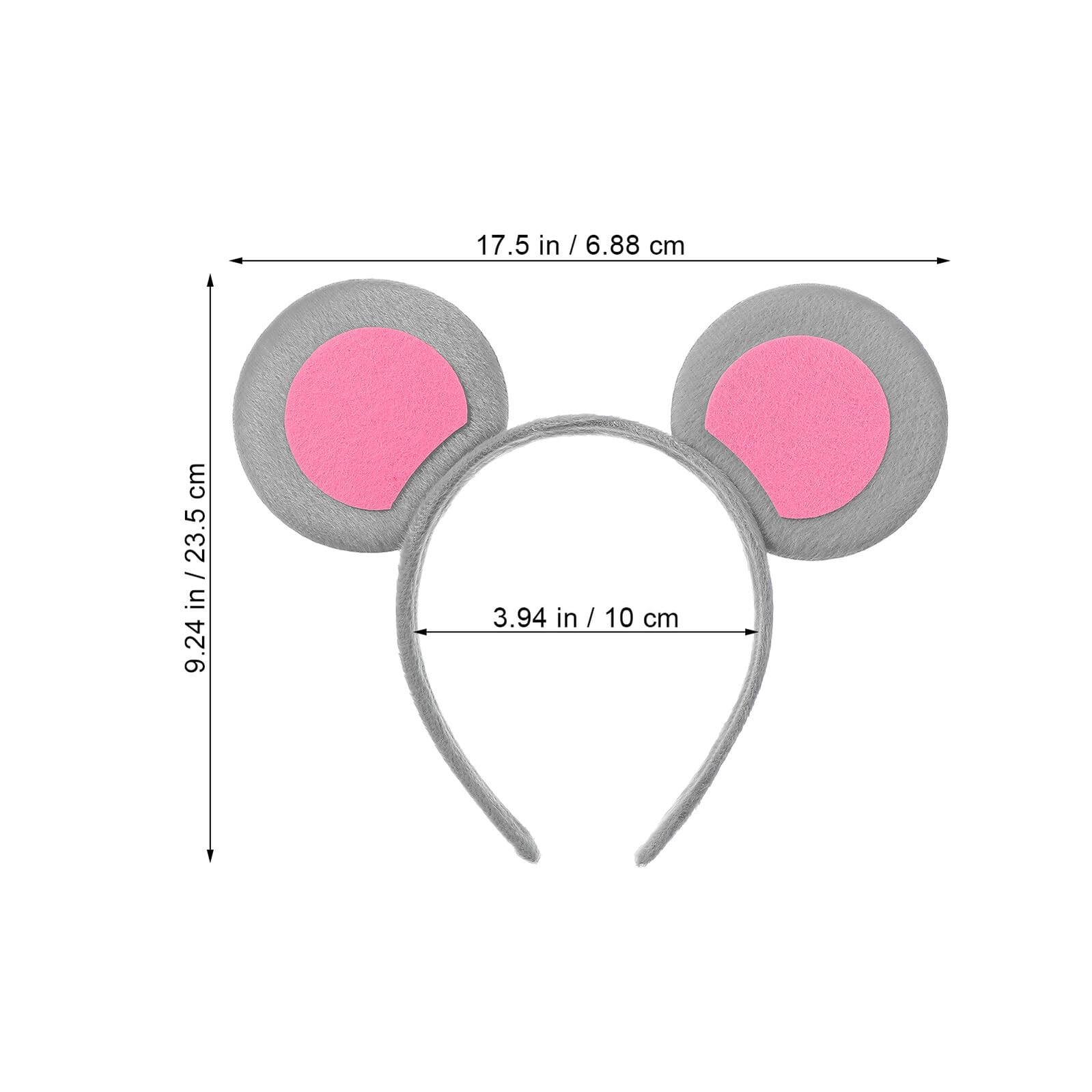 Beaupretty mouse ears headband for kids, soft fit ideal for parties and pretend play.