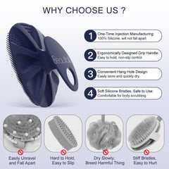 BEAUTAIL silicone body scrubber dries quickly to reduce moisture buildup