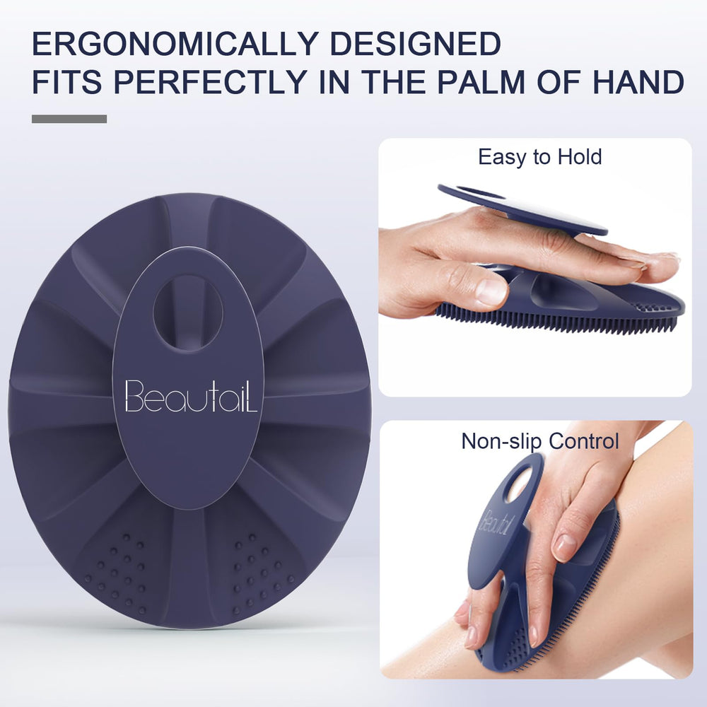 BEAUTAIL silicone body scrubber suitable for face cleansing and body use