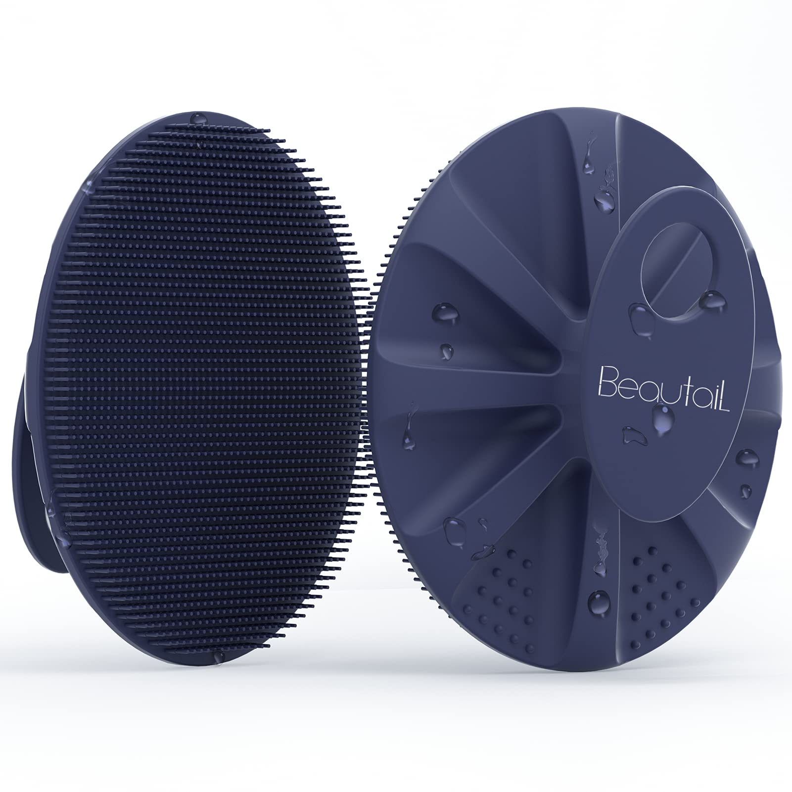 BEAUTAIL silicone body scrubber in use for gentle exfoliation and quick drying