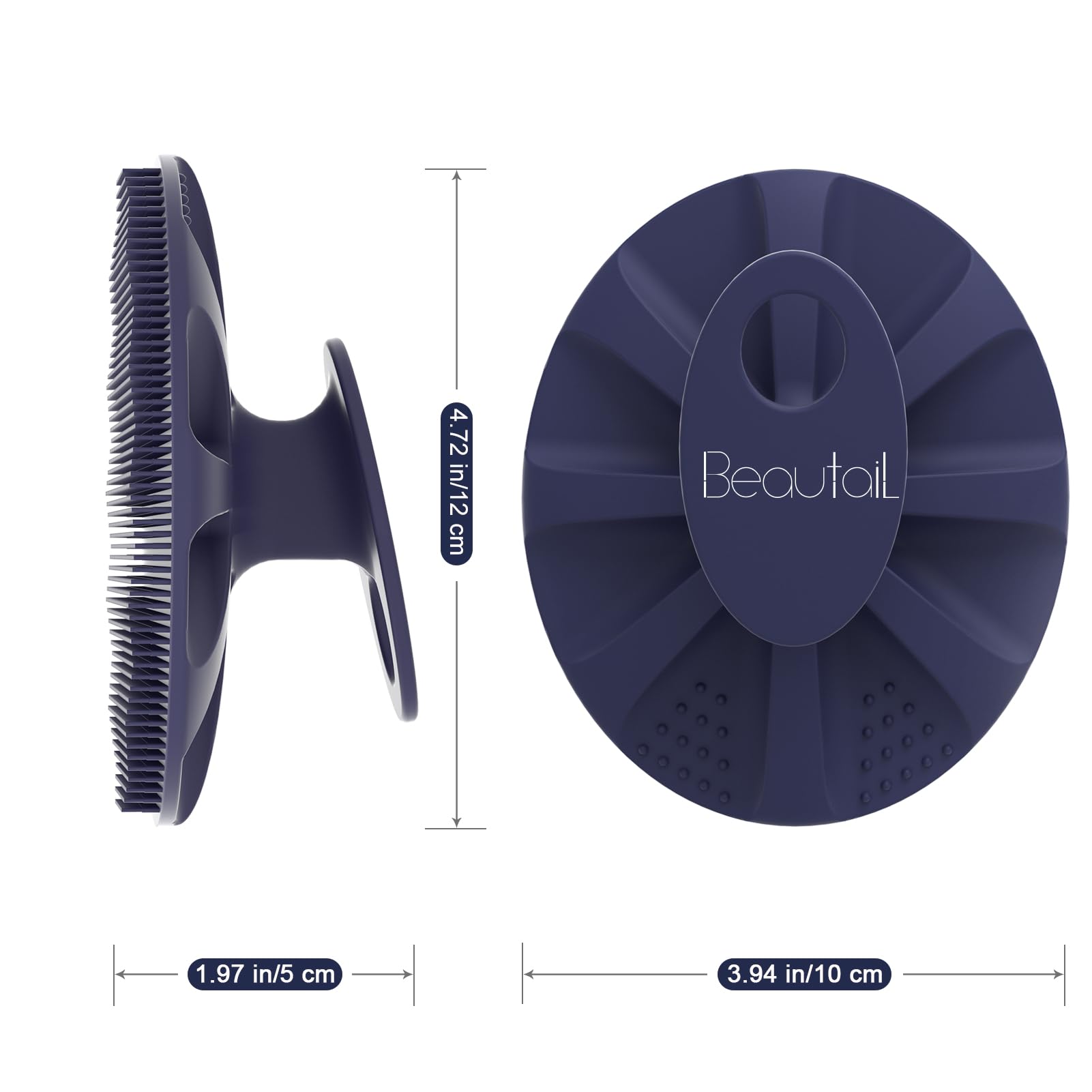 BEAUTAIL silicone body scrubber multi purpose for body face and hair wash
