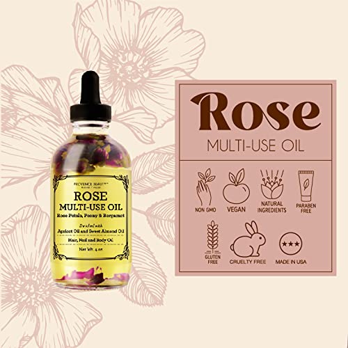 BEAUTE DE PROVENCE rose petals infusion bottle showing soothing aroma and skin nourishment
