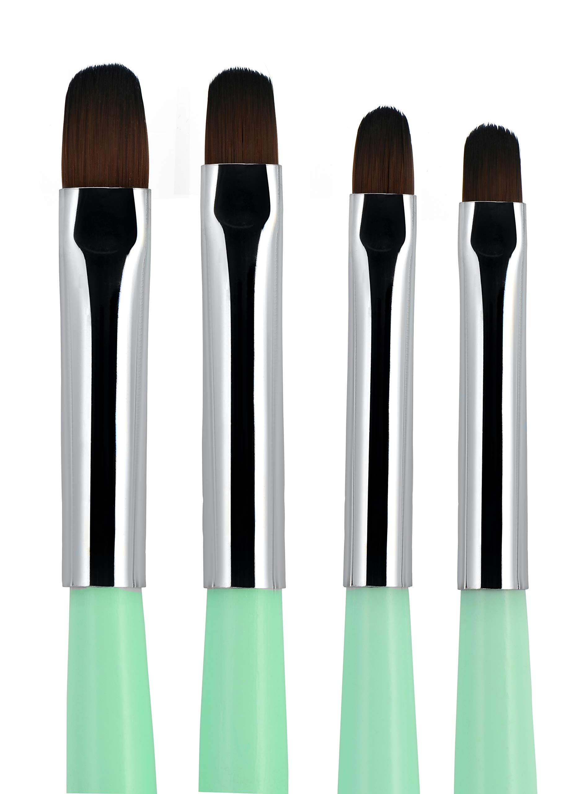 Beaute Galleria brush set with wooden handle offers precise nail art control.