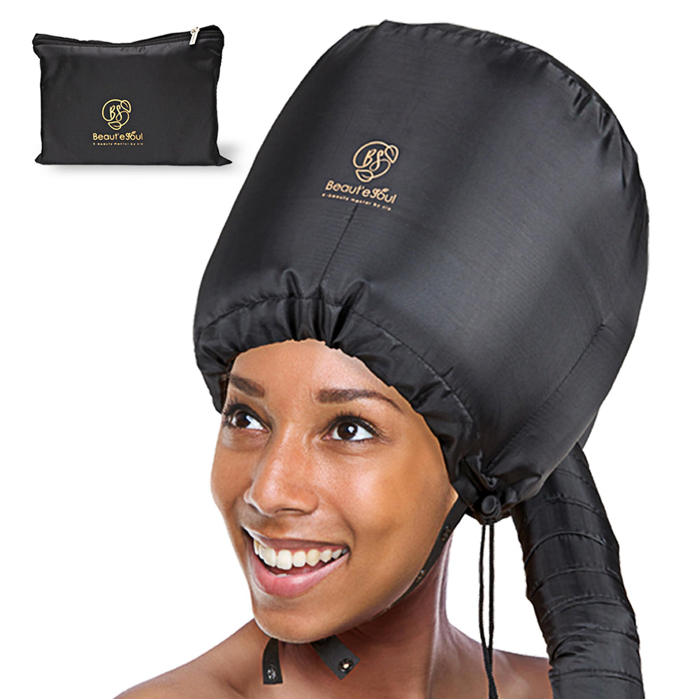 Beauté Seoul bonnet hair dryer attachment shows universal compatibility for at-home salon-quality treatments
