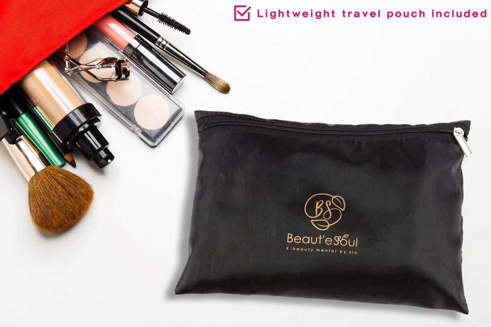 Beauté Seoul portable travel pouch keeps the bonnet ready for gym or trips