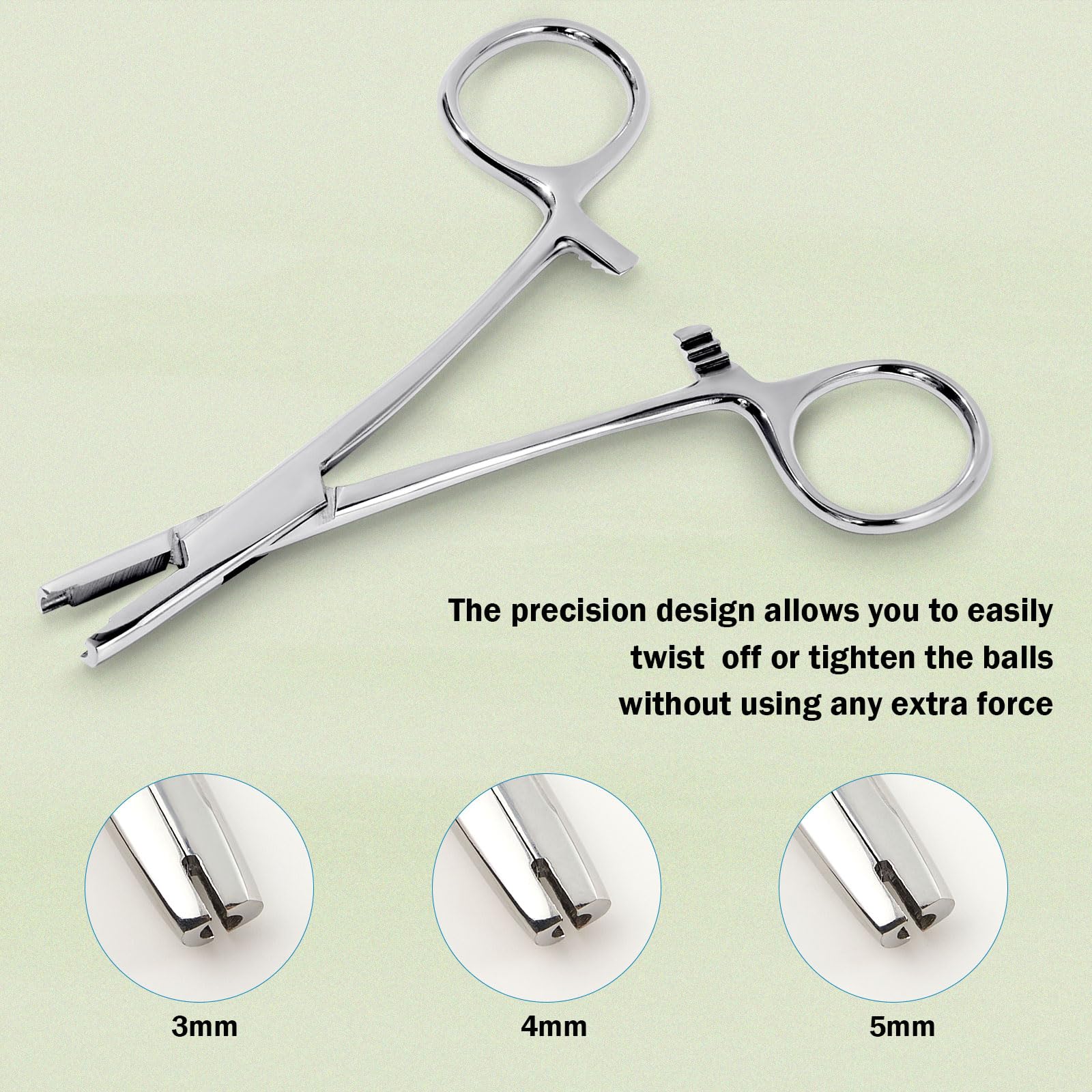 Beautidots Piercing Ball Grabber Tool 5mm, precise twist-off for easy bead maintenance