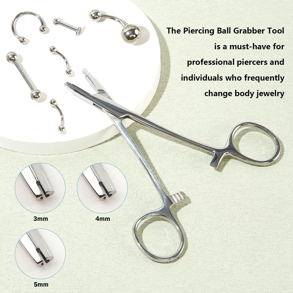 Beautidots Piercing Ball Grabber Tool in use demonstrating compatibility with multiple jewelry types