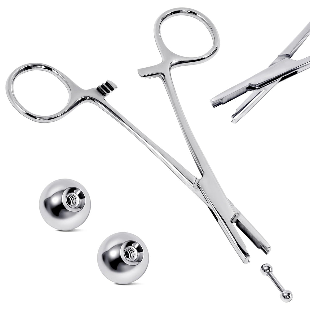 Beautidots Piercing Ball Grabber Tool packaging shows three sizes for versatile piercing needs