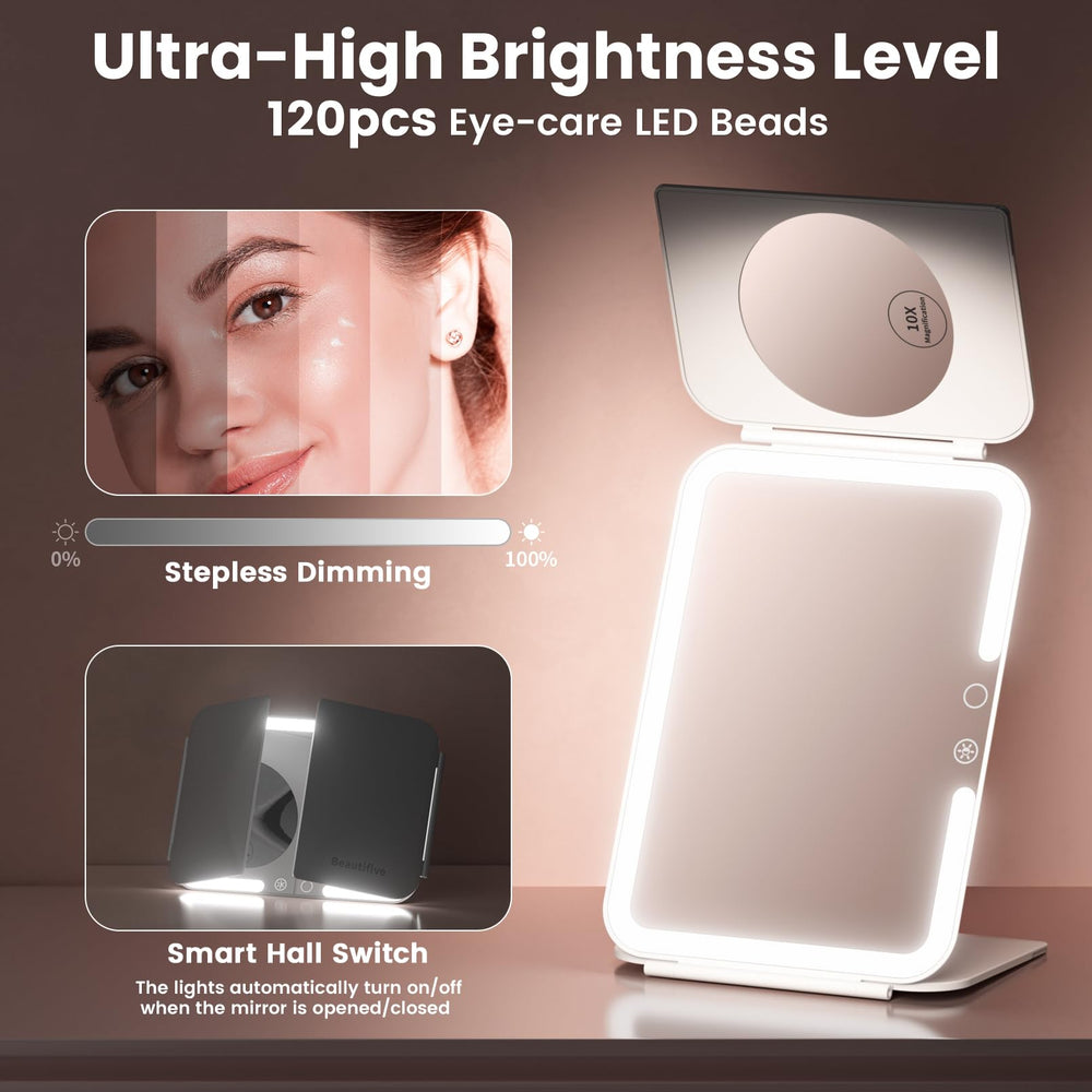 Beautifive LED lighting with 120 beads for true-to-life makeup illumination