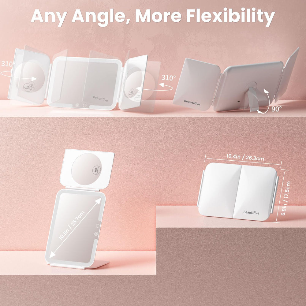 Beautifive precision magnification with 1X, 3X, and 10X lenses for full-face and detail work