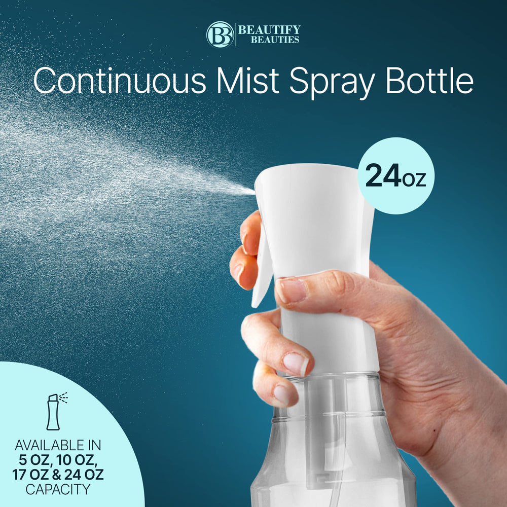 BeautifyBeauties clear-design spray bottle showing contents and usage