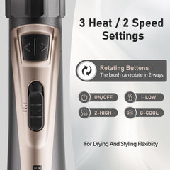 Beautimeter hair dryer brush one-and-quarter-inch barrel creates soft curls
