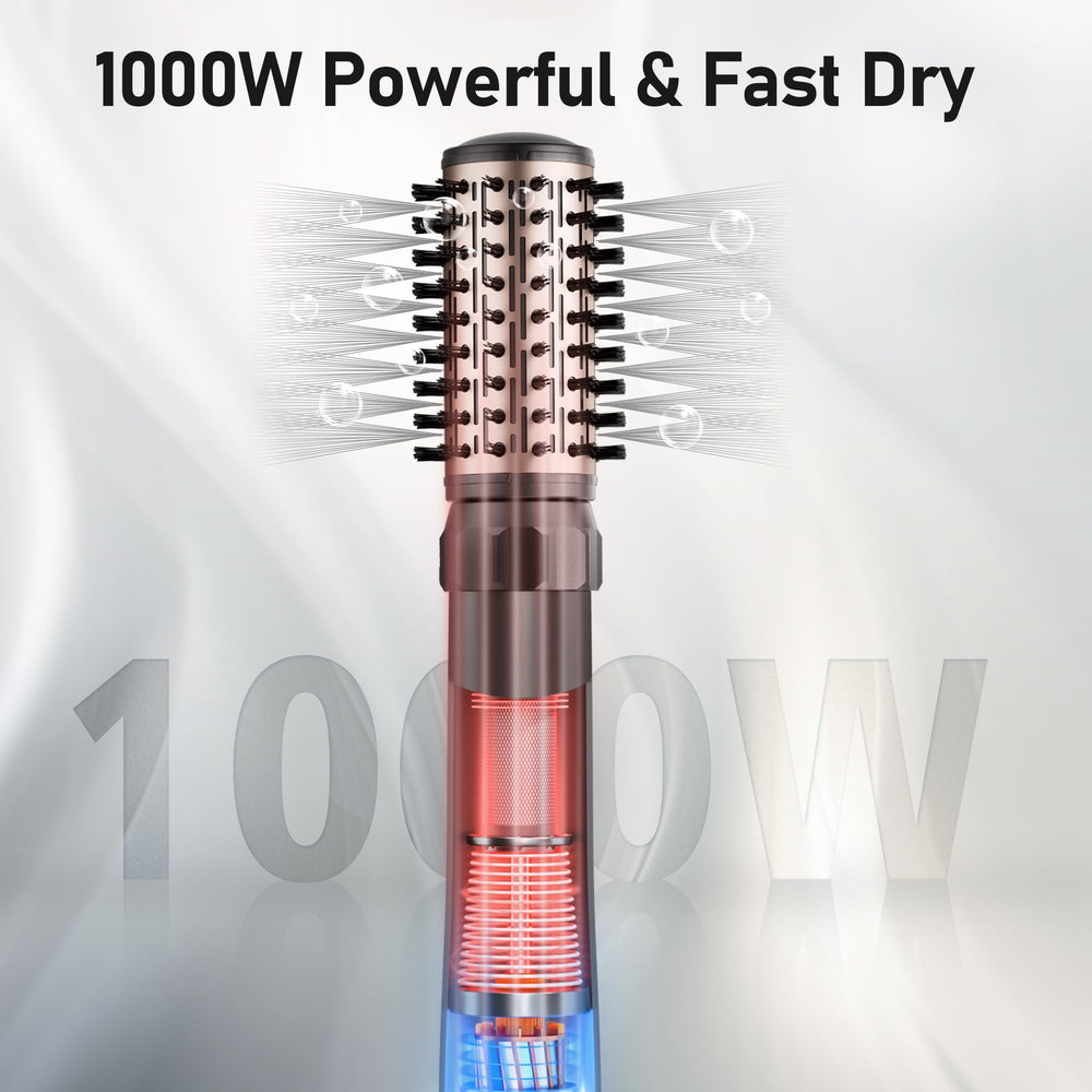 Beautimeter hair dryer brush two-inch barrel supports shoulder-length or longer hair
