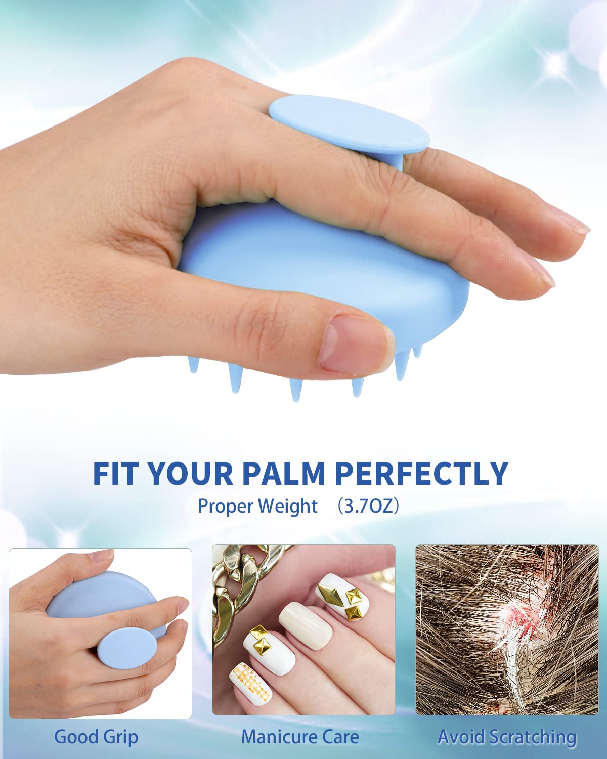 Beautlohas massager suits all hair types and can be used wet or dry.