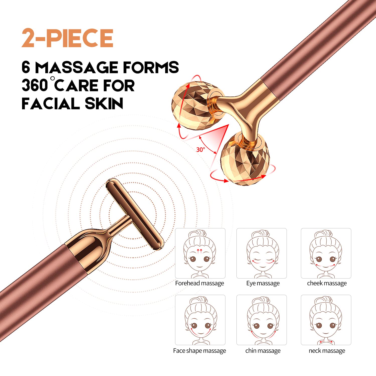 Beauty Bar versatile massager for facial, neck, and body massage