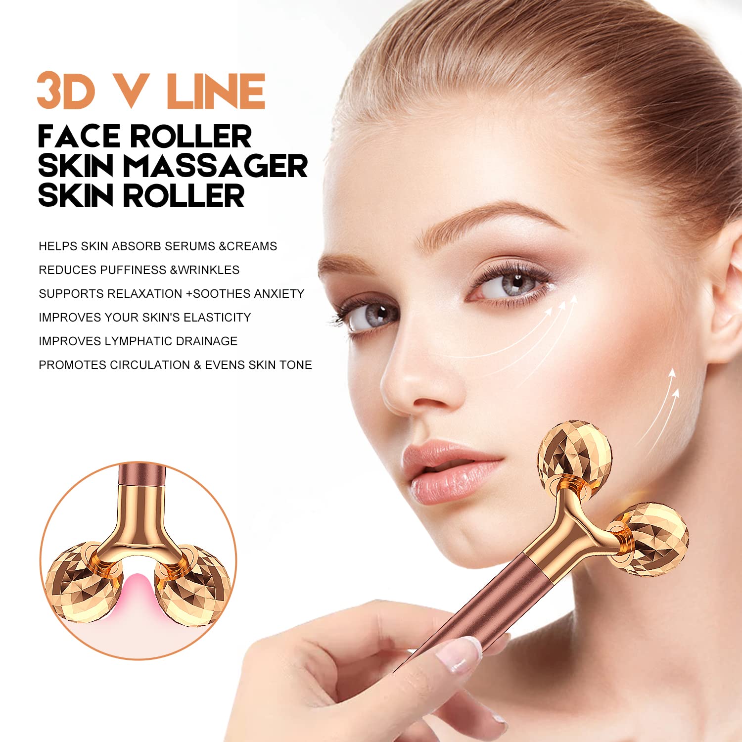 Beauty Bar T shaped massager with high frequency vibration for facial feel