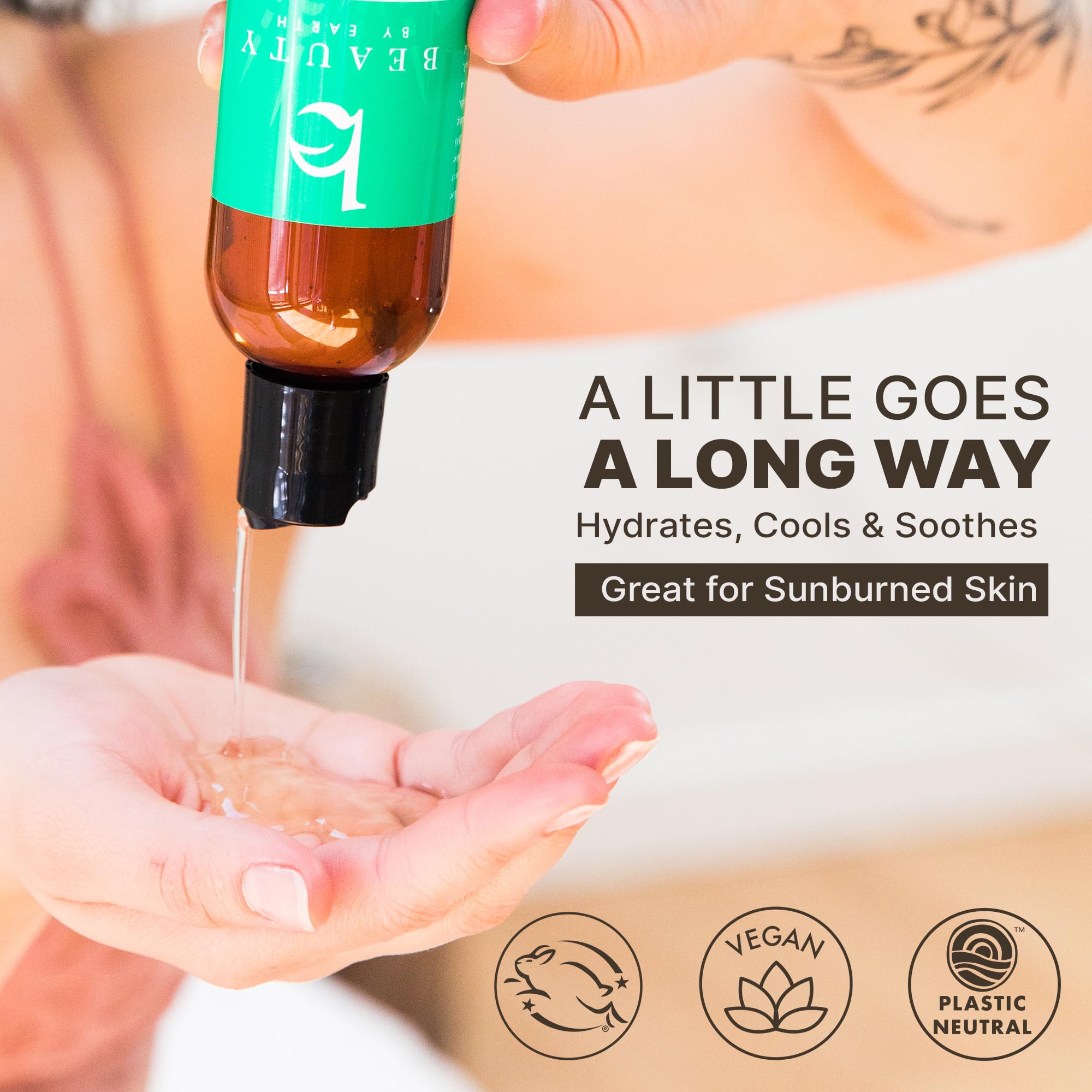 Beauty by Earth Aloe Vera Gel hair-mask highlights scalp hydration and smooth strands.