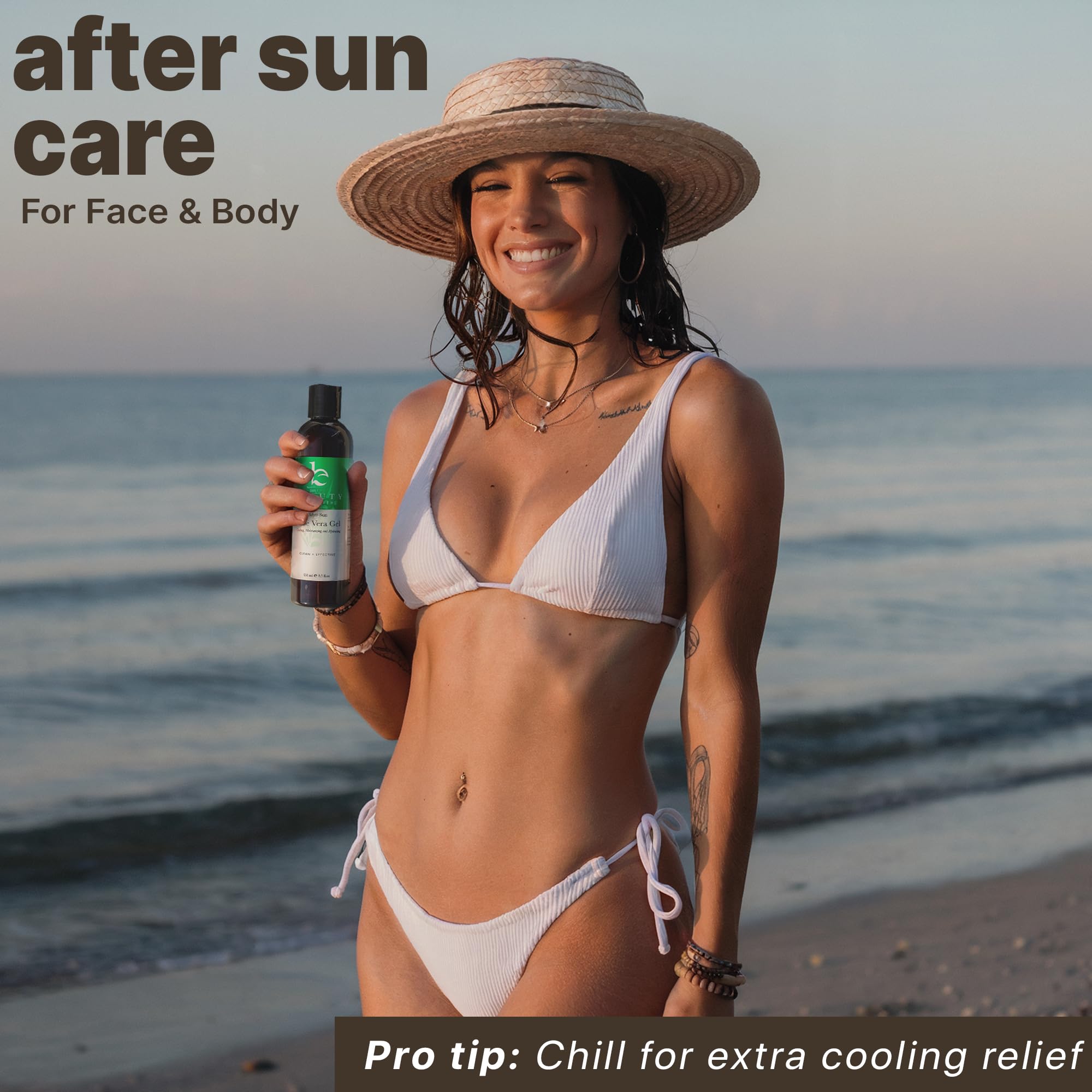 Beauty by Earth Aloe Vera Gel packaging showcases USA-made commitment and quality.