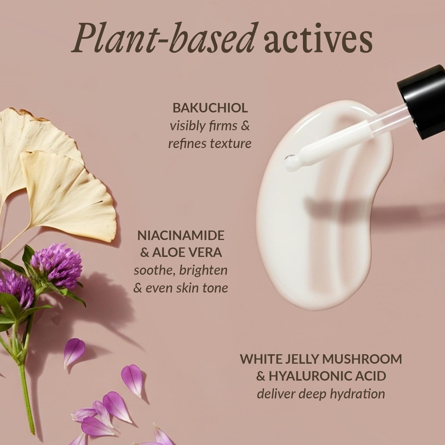 Beauty by Earth Bakuchiol Serum vegan, cruelty-free packaging promises ethical care