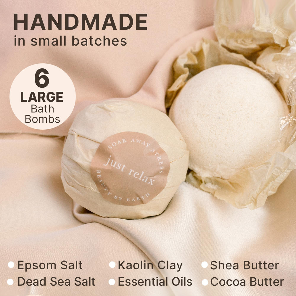 Beauty by Earth Bath Bombs Gift Set individually wrapped to lock in freshness