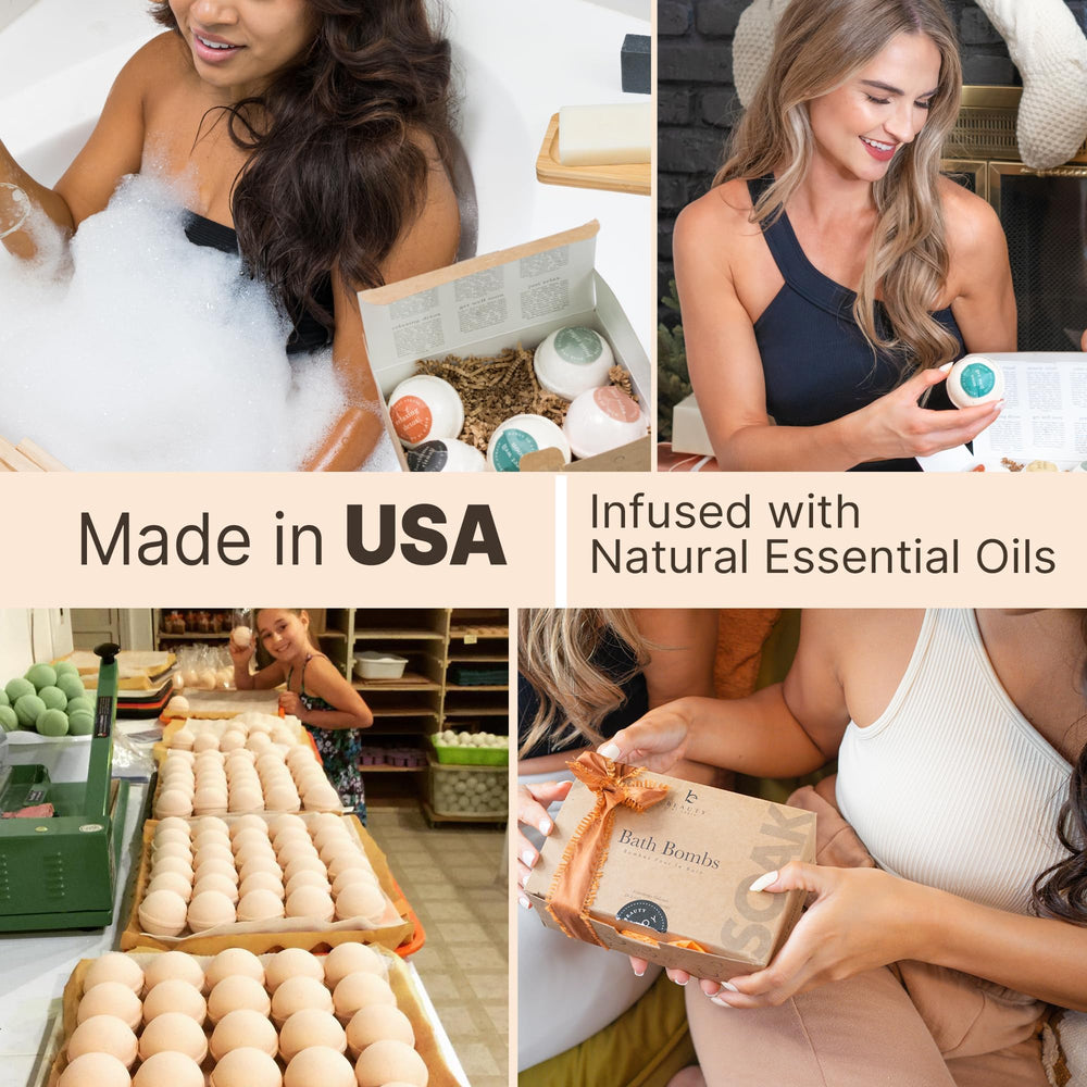 Beauty by Earth Bath Bombs Gift Set natural ingredients support nourished skin
