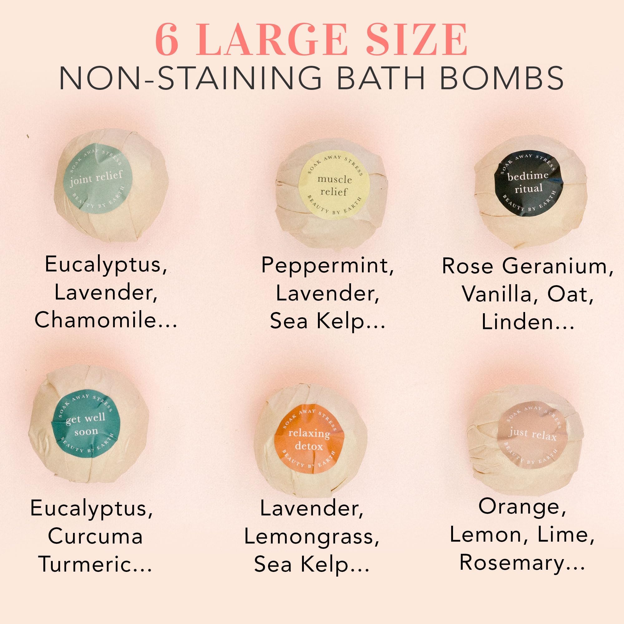 Beauty by Earth Bath Bombs Gift Set USA-made gift set for relaxation