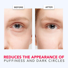 Beauty by Earth caffeine eye cream dark circles swatch suggesting brighter under-eye area