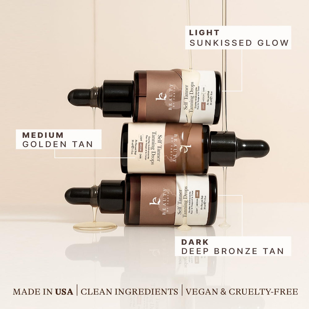 Beauty by Earth drops being mixed into moisturizer for a seamless daily routine.