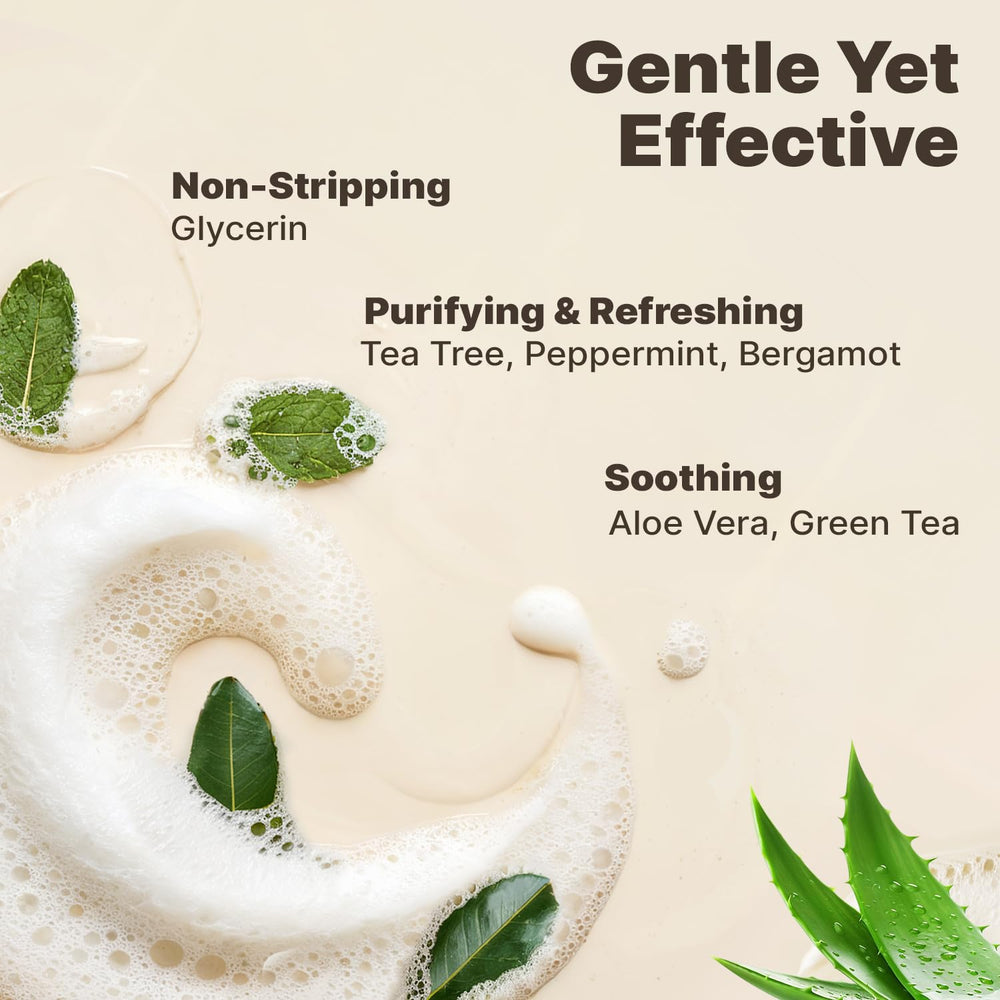 Beauty by Earth foaming face wash usa-made image conveys reliable everyday cleanser.