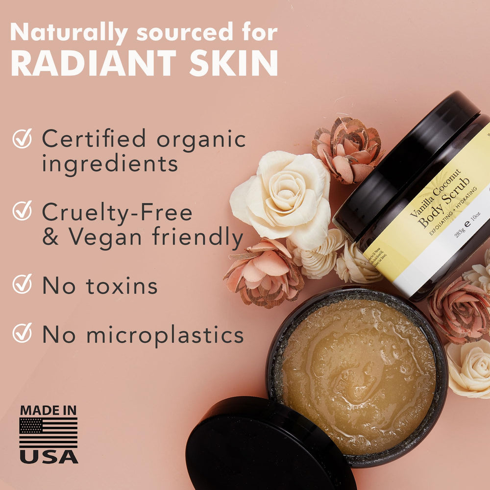 Foot scrub close-up from Beauty by Earth with exfoliating texture.