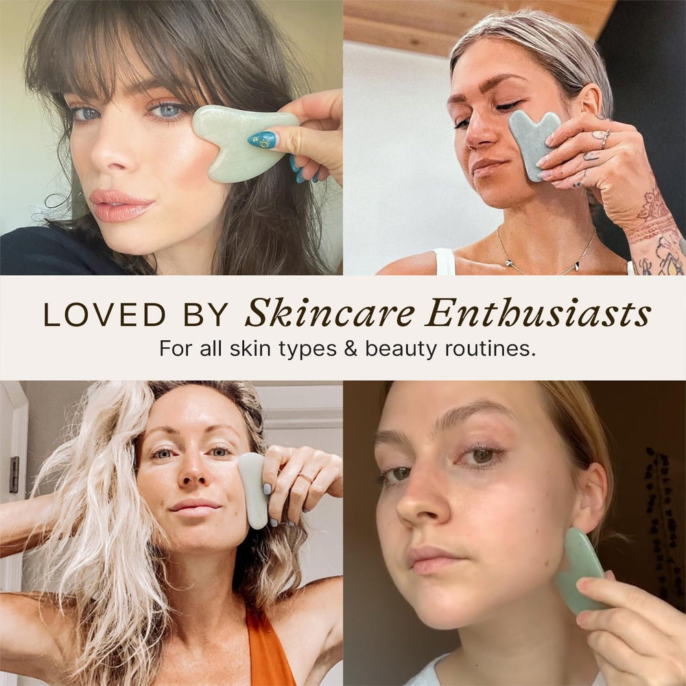 Beauty by Earth gua sha tool for body use on shoulders and neck to relieve stiffness.