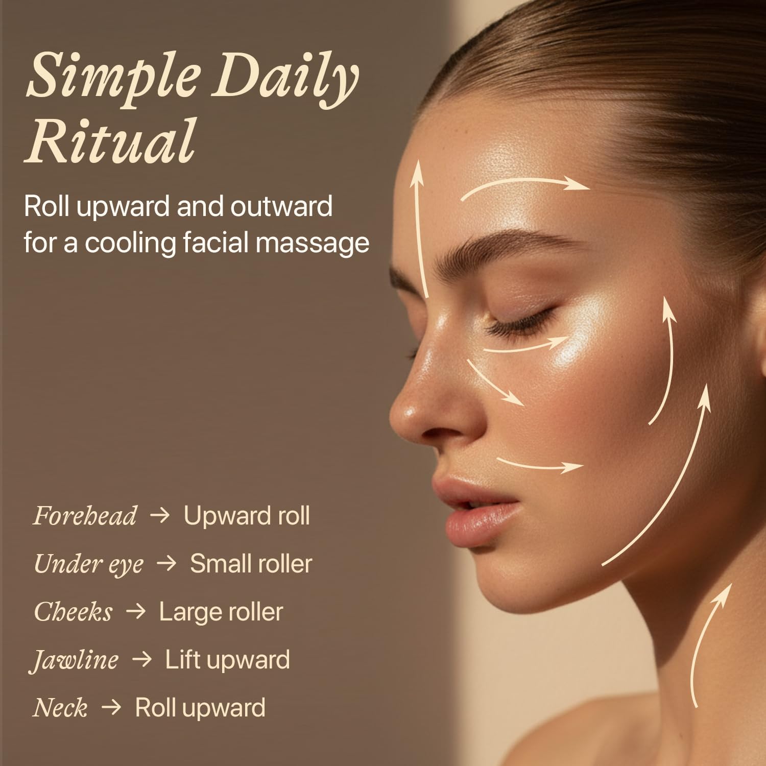 Beauty by Earth Jade Roller Brazilian jade aventurine for durable, cool massages.