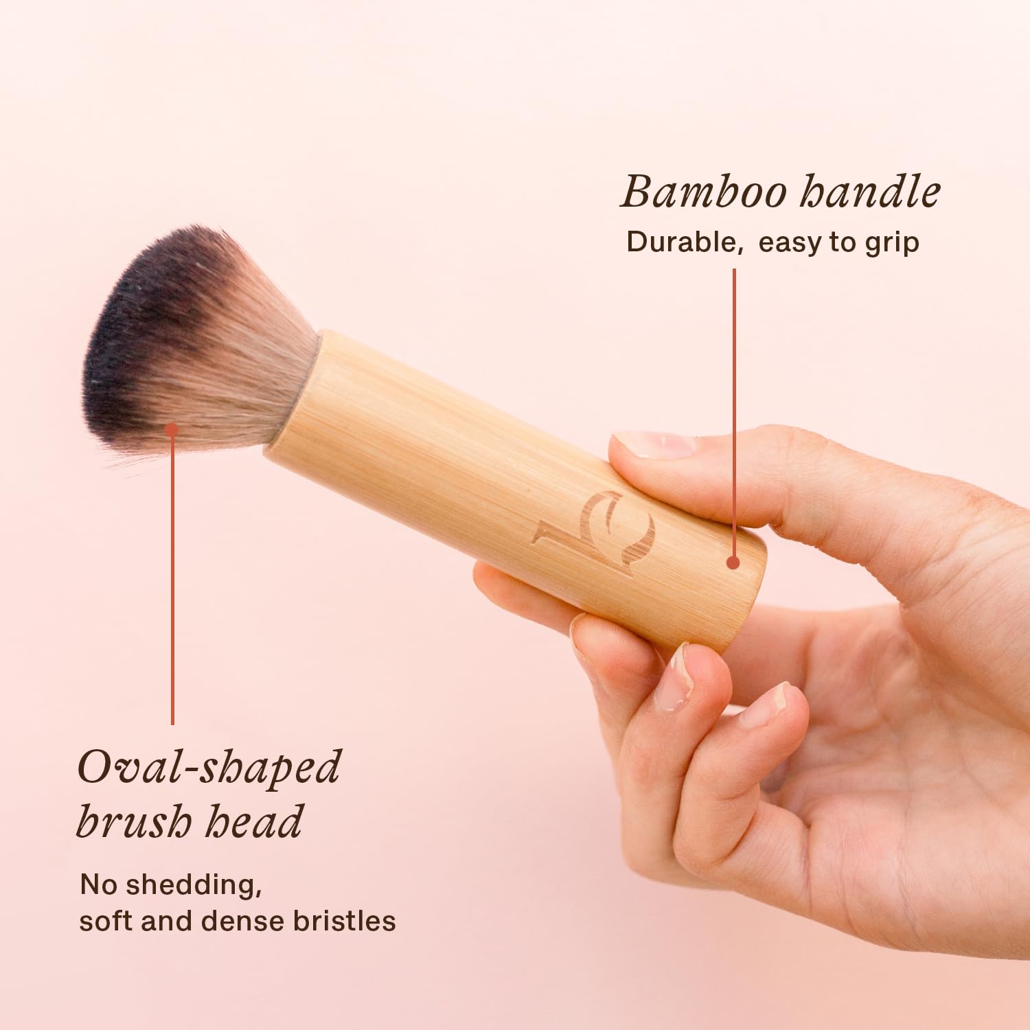 Beauty by Earth Kabuki brush is travel-friendly for on-the-go touch-ups