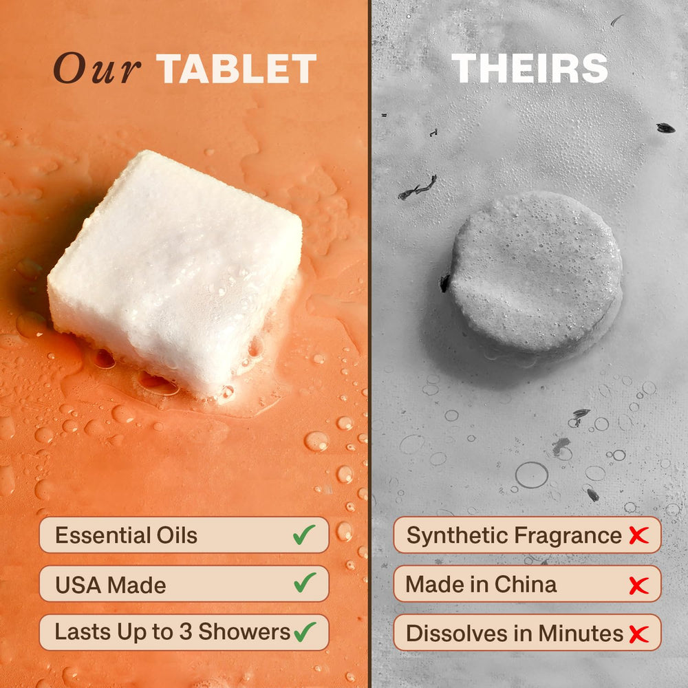 Beauty by Earth large shower tablet ready for a spa-like shower.