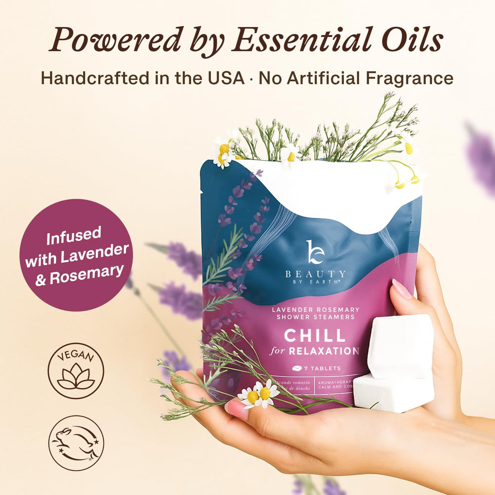 Beauty by Earth lavender steamers close-up highlighting calming scent