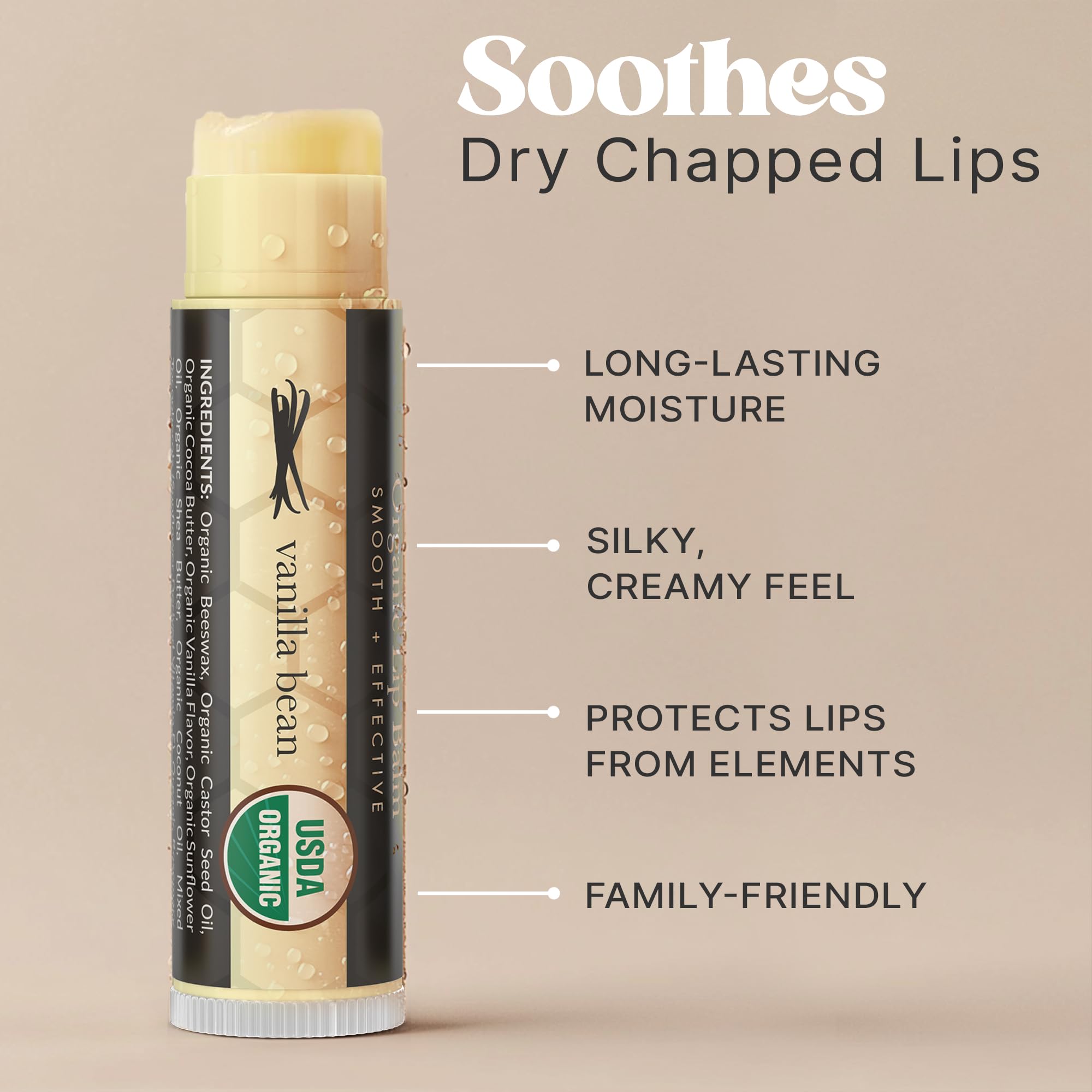 Beauty by Earth lip balm packaging displayed as gift-ready packaging.
