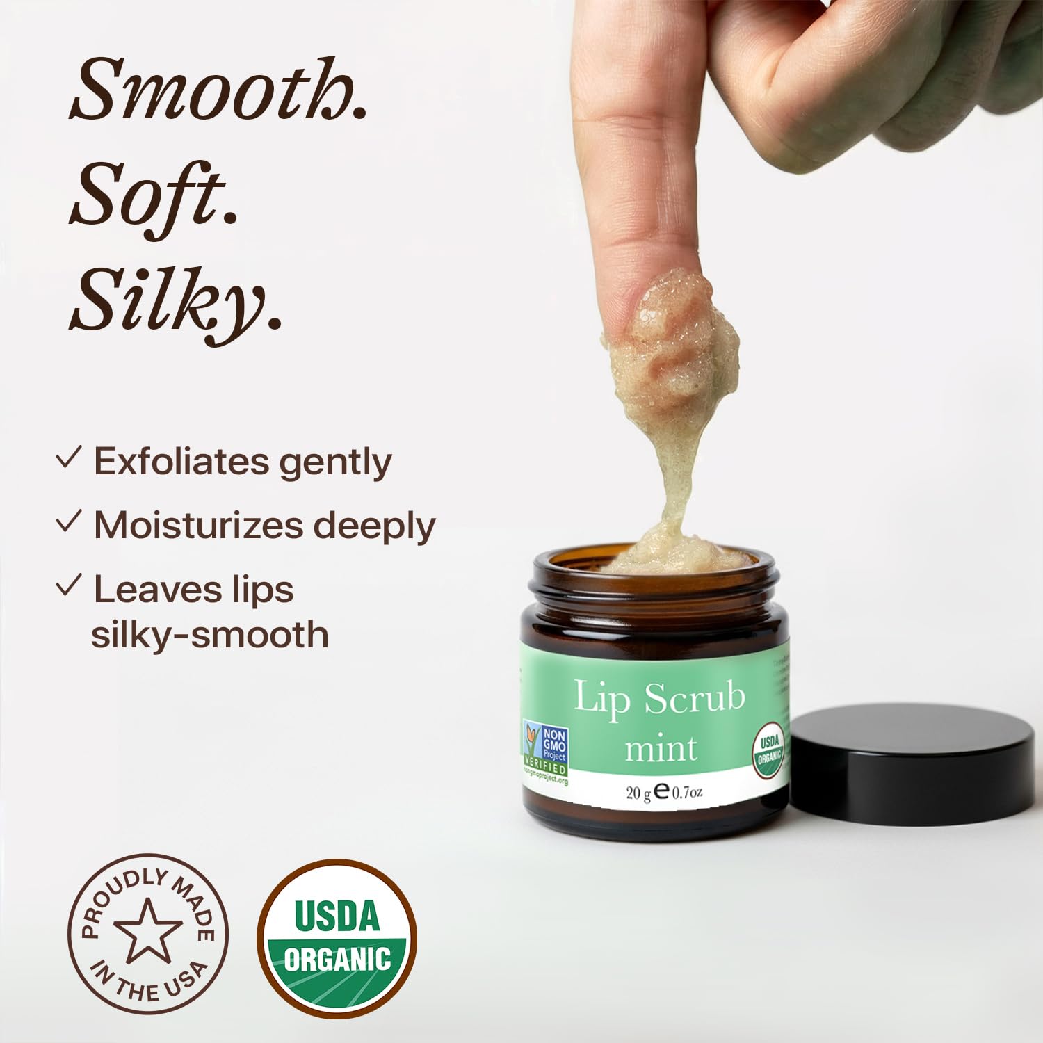 Beauty by Earth lip scrub mint hydration locks in moisture after exfoliation for lasting comfort.