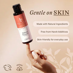 Beauty by Earth makeup remover with cotton pads enables gentle cleansing