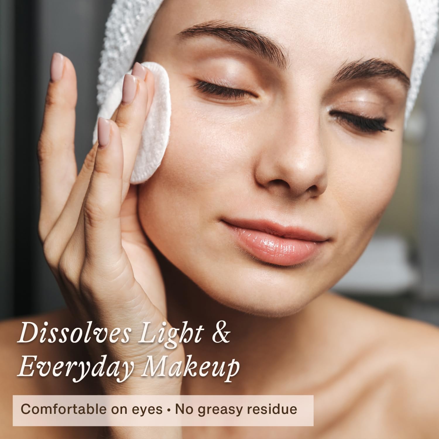 Beauty by Earth makeup remover pump-cap demonstrates easy, mess-free application