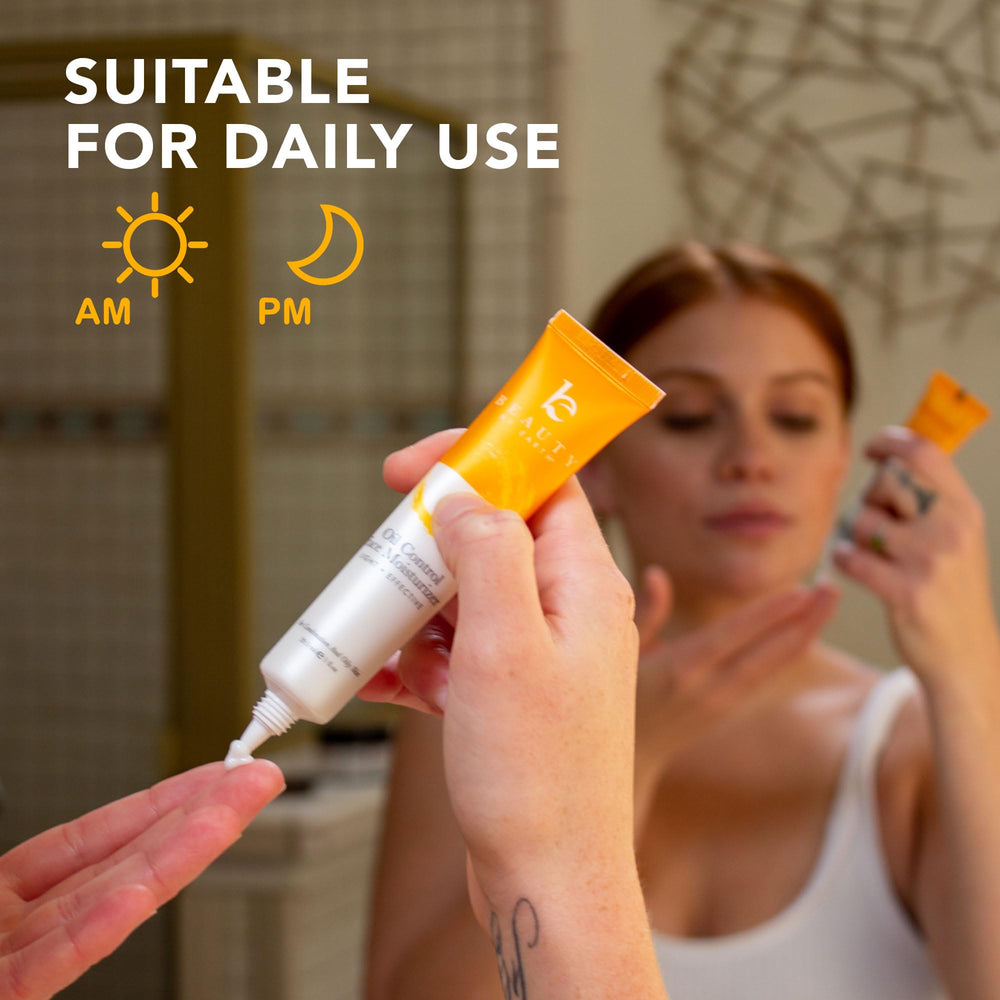 Beauty by Earth for acne-prone skin, gentle daily moisturizer.