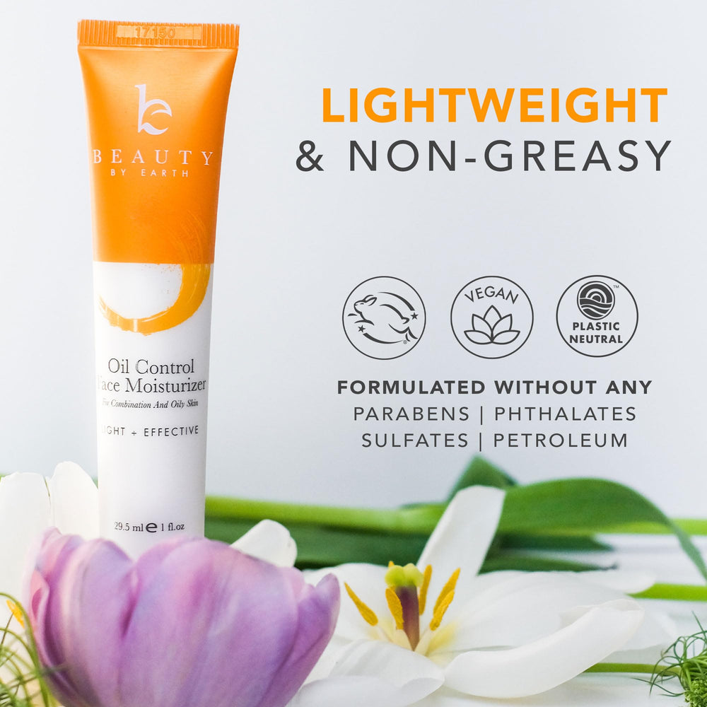 Beauty by Earth moisturizer with hyaluronic acid, lightweight hydration without heaviness.