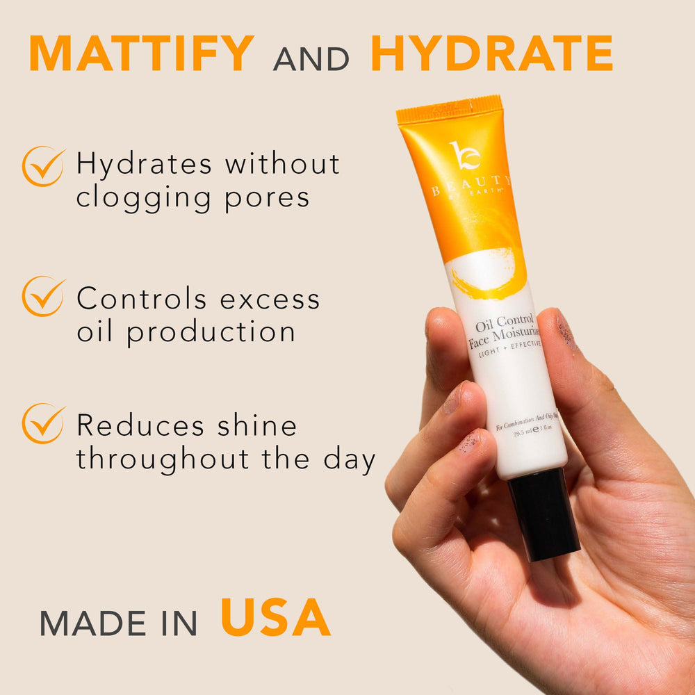 Beauty by Earth moisturizer with niacinamide, supports balanced-looking skin.