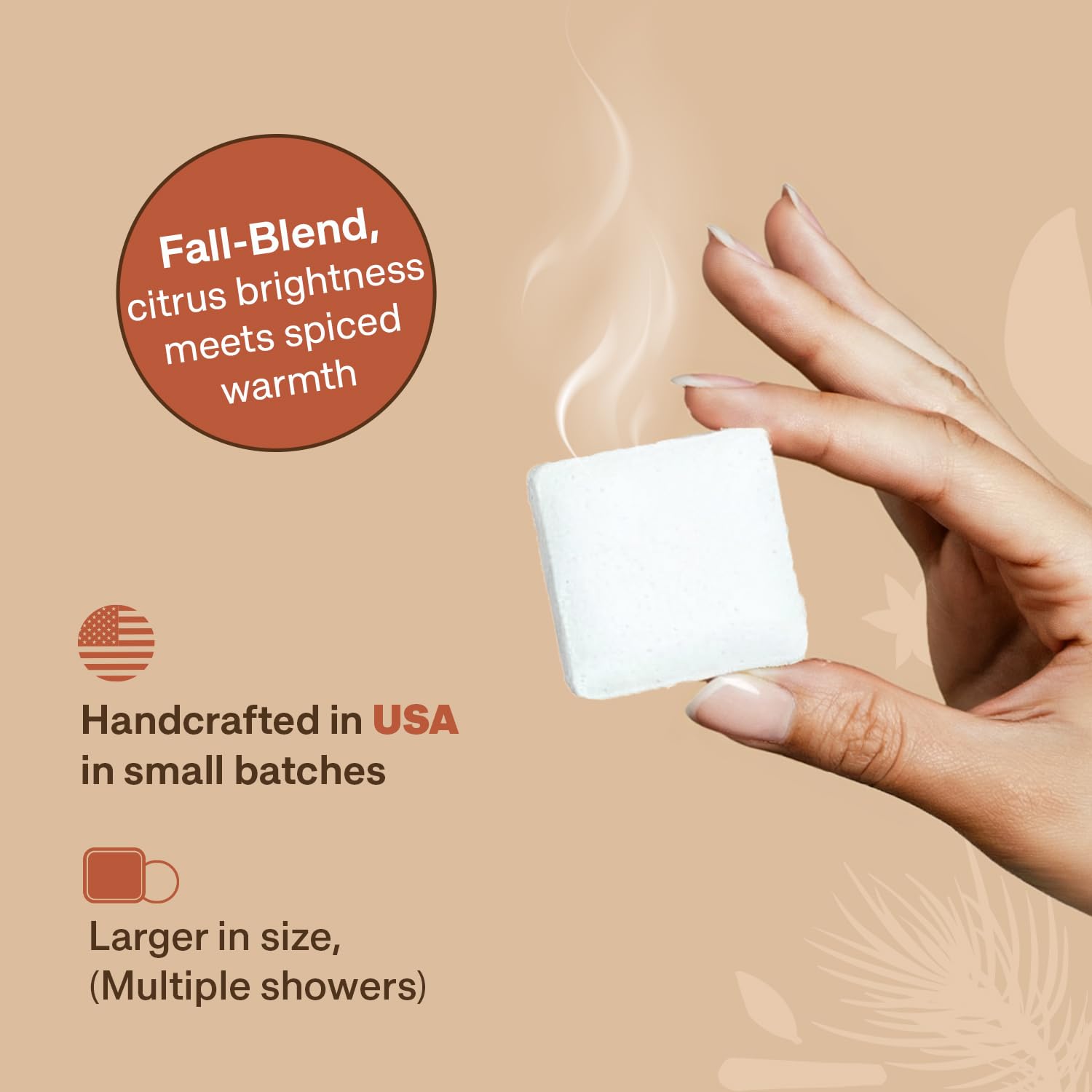Beauty by Earth orange fir steamers dissolving to release a warm aroma.