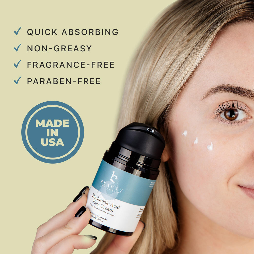 Beauty by Earth organic ingredients bottle highlighting natural skincare