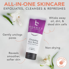 Beauty by Earth organic ingredients label emphasizing USA-made skincare