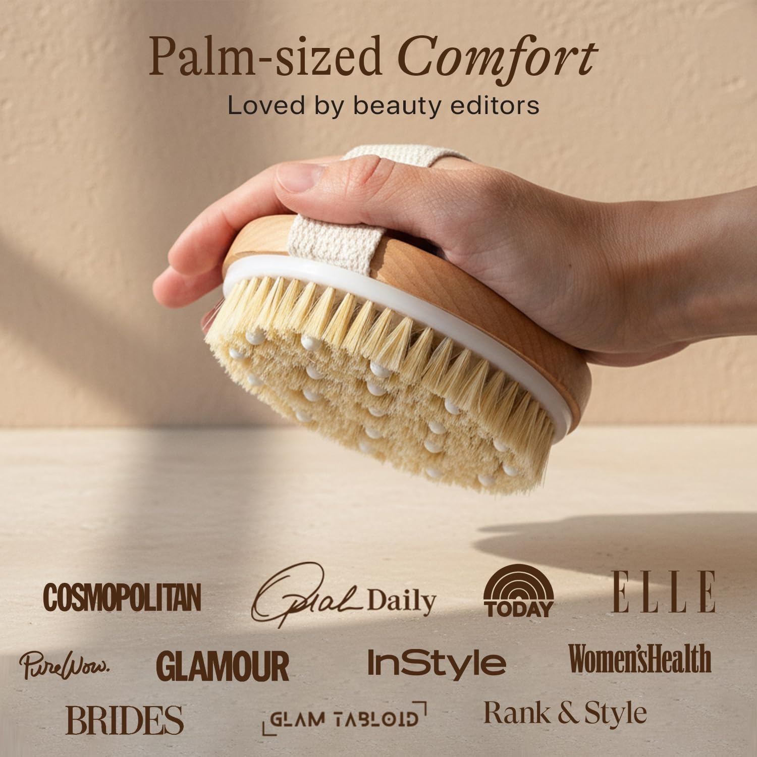 Beauty by Earth round brush design enhances grip and comfortable daily use