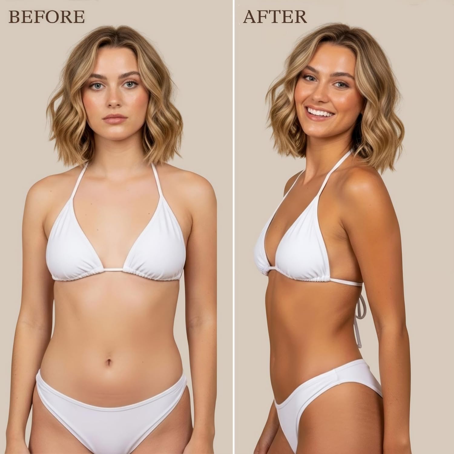  Beauty by Earth Self Tanner application swatch demonstrates smooth color