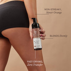 Beauty by Earth self-tanner foam-pump delivers quick, even color.